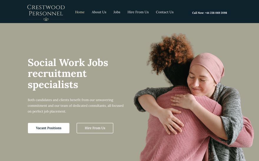 The Crestwood Personnel website, built by Image Inq